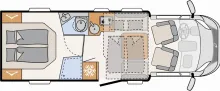 Grundriss Tag Dethleffs Just Camp Active T 7052 DBL Frühjahrs-Sale