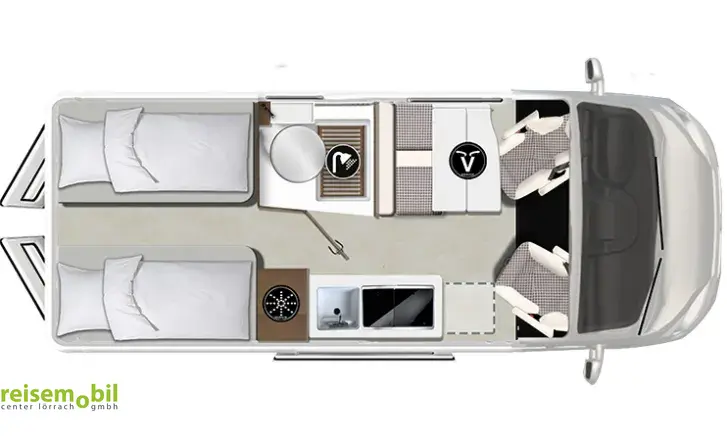 Grundriss Tag Karmann Mobil Davis 620 Lifestyle