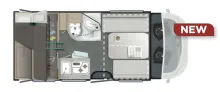 Grundriss Tag Chausson S-Teilintegrierte S614 Sport Line NEUES MODELL 26