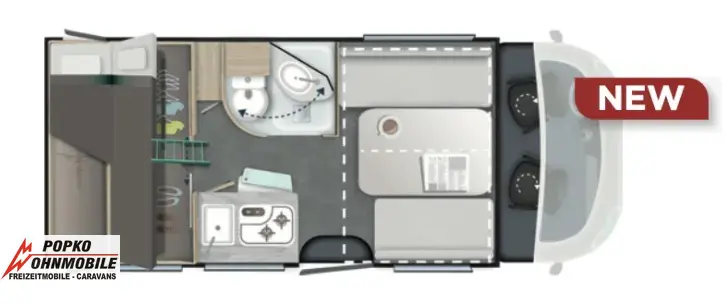 Grundriss Tag Chausson S-Teilintegrierte S614 Sport Line NEUES MODELL 26