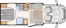 Grundriss Tag Dethleffs Just Camp T 6752 DBL Family-, Chassispaket