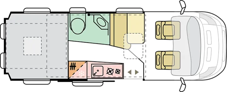 Grundriss Tag Adria Twin 640 SGX 60 Years mit Aufstelldach