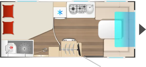 Tagesgrundriss Bürstner Averso 465 TS