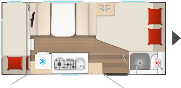 Tagesgrundriss Bürstner B66 480 TK Tagesgrundriss Bürstner B66 480 TK