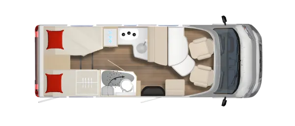 Tagesgrundriss Bürstner B66 690 TD