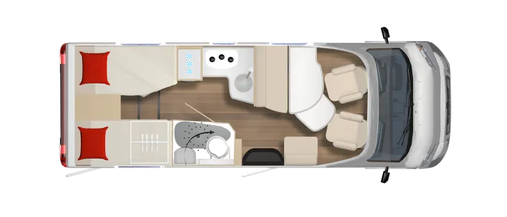 Grundriss Tag Bürstner B66 690 TD Automatik AB SOFORT IN WITTEN