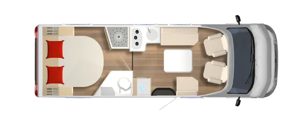 Tagesgrundriss Bürstner B66 732 TD