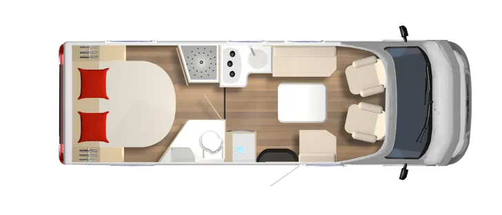 Grundriss Tag Bürstner B66 732 TD