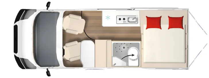 Grundriss Tag Bürstner B66 600 C