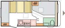 Grundriss Tag Adria Aviva 472 PK mit Stockbetten