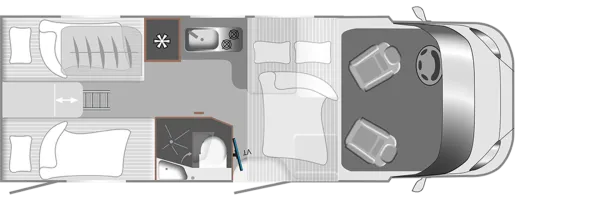 Tagesgrundriss LMC Tracer 690 EL
