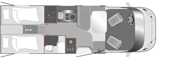 Tagesgrundriss LMC Cruiser 750 EL Tagesgrundriss LMC Cruiser 750 EL
