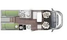 Grundriss Tag Forster T 699 EB Autom/Hubbett/Markise/Radträger/Winter Paket/Alu
