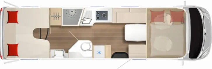 Grundriss Tag Bürstner Elegance I 910 G *PREISVORTEIL: 66.493 EURO*