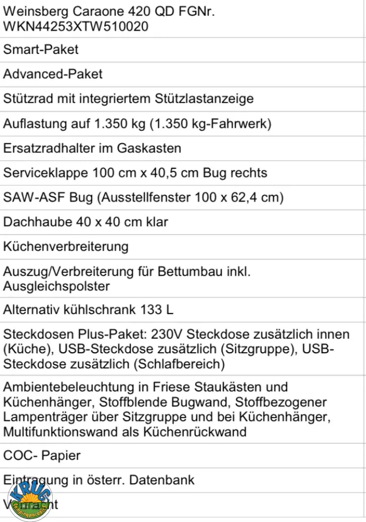Fahrzeugbild Weinsberg CaraOne 420 QD #12