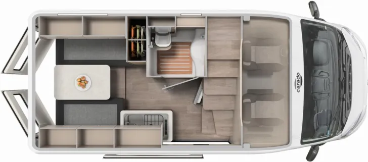 Grundriss Tag Carado pro CV 541 HYMER B1 BLACK WEEKS