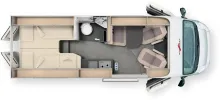 Grundriss Tag Malibu Van Relax 640 LE R Active Neuheit 2026!