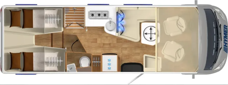 Grundriss Tag Hymer B-Klasse ML I 780
