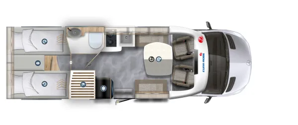 Tagesgrundriss Eura Mobil Profila T 726 EF Freestyle