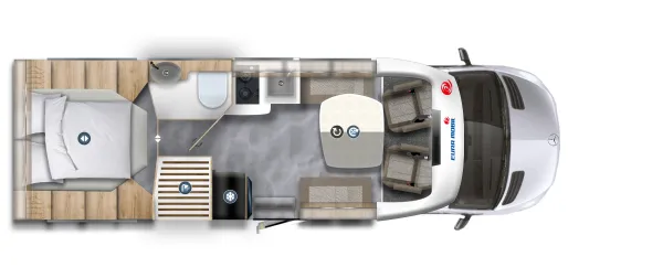 Tagesgrundriss Eura Mobil Profila T 726 QF Freestyle