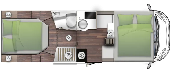 Tagesgrundriss Forster I 745 QF Tagesgrundriss Forster I 745 QF