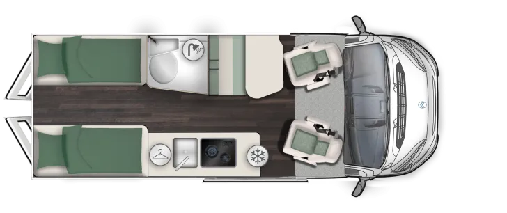 Grundriss Tag Forster V 636 EBL Vibe - Automatik /2er/ Einzelb.