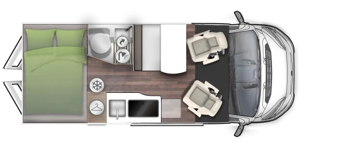 Grundriss Tag Forster V 599 HB Flip Aufstelldach