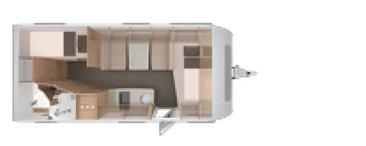 Grundriss Tag Knaus Südwind 500 QDK Black Selection 3er Etagenbett mit 3 Fenster