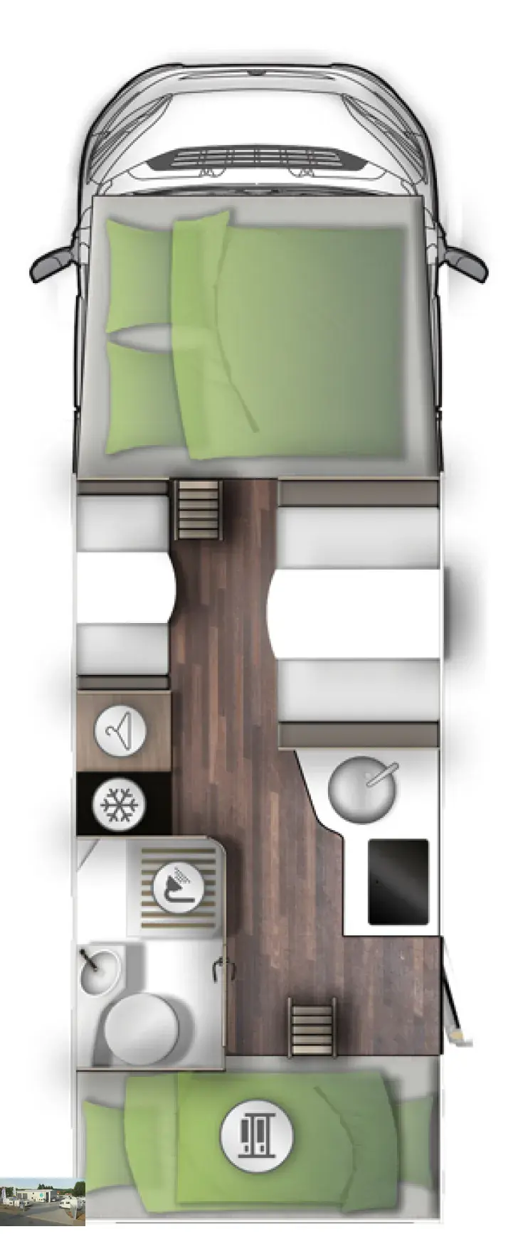 Grundriss Tag Forster A 699 VB - TV/ Markise