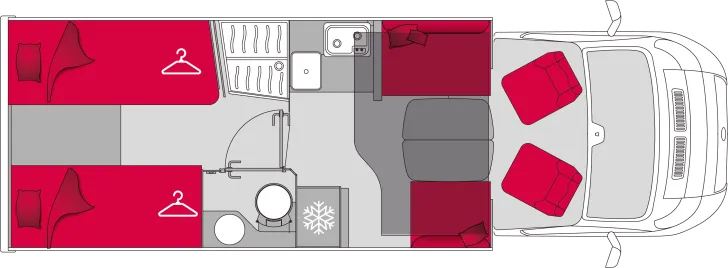 Grundriss Tag Pilote Pacific P720FGJ Expression Frühlings-Aktion