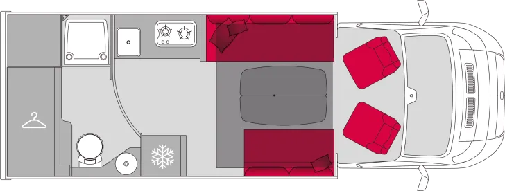 Grundriss Tag Pilote Pacific P690D Expression Modell 2026, sofort verfügbar