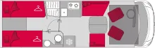 Grundriss Tag Pilote Galaxy G740FGJ Evidence F2F-Sitzgruppe
