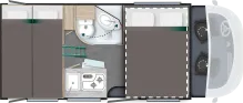 Grundriss Nacht Chausson S-Teilintegrierte S614 Sport Line NEUES MODELL 26
