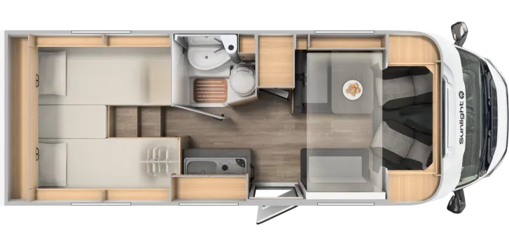 Grundriss Tag Sunlight V 67S 850 kg Zuladung