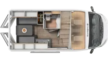 Grundriss Tag Sunlight Camper Van CLIFF 540 Vanlife Hecksitzgruppe+AHK VB*