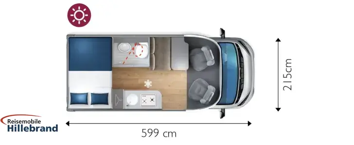 Grundriss Tag GIOTTILINE Compact CX60 Premiere Edition, AT, Markise,