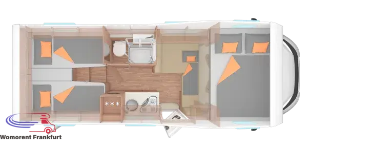 Grundriss Nacht Weinsberg CaraHome 650 MEG