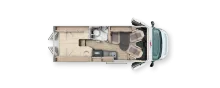 Grundriss Tag Malibu Van Diversity 640 LE K GT skyview Mod. 25! Vollausstattung