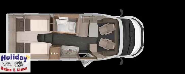 Grundriss Tag Knaus Van TI 650 MEG (2026)