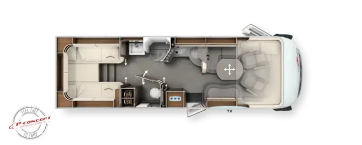 Grundriss Tag Carthago chic c-line I 5.9 XL LE 2026 Listenpreis: 207.100€