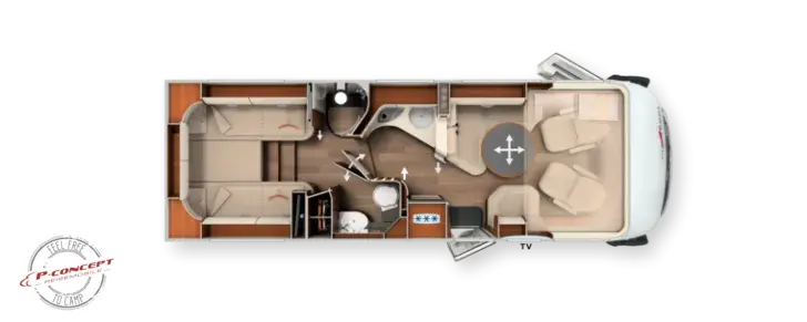 Grundriss Tag Carthago chic e-line I 50 LE DA 2026 Listenpreis: 243.500€