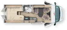 Grundriss Tag Malibu Van Diversity 640 LE K charming coupé 180 PS Automatik, ff4 - 2336