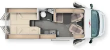 Grundriss Tag Malibu Van Relax 640 LE R ambition Automatik*ACC*DuoControl