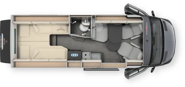 Tagesgrundriss Malibu genius 641 LE performance 4x4 Tagesgrundriss Malibu genius 641 LE performance 4x4