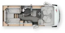 Grundriss Tag Malibu I 430 KB-LE lightweight 3.5t 180PS A .- 2345 ohne Hubbett