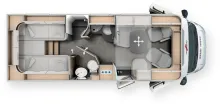 Grundriss Tag Malibu T 450 RB-LE lightweight 3.5t 140 PS / Automatik - 2329