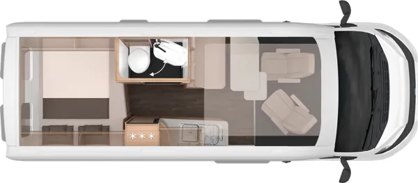 Tagesgrundriss Knaus BoxLife 600 DQ
