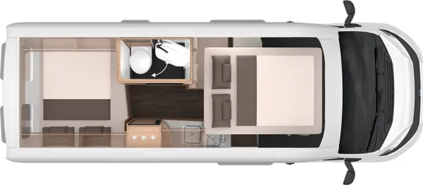 Nachtgrundriss Knaus BoxLife 600 DQ