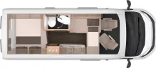 Grundriss Nacht Knaus BoxLife 600 MQ Platinum Selection Fahrzeug im Zulauf ab KW 30