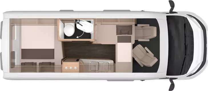 Grundriss Nacht Knaus BoxLife 600 MQ Platinum Selection Fahrzeug im Zulauf ab KW 30